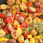 Skillet Vegetables & Smoked Sausage